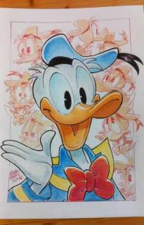 Alessandro Gottardo - 1 Watercolour - Donald Duck - "Un paperopolese" - 2023 | Catawiki