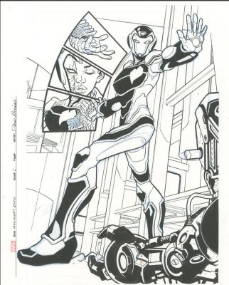 IRONHEART #2 PAGE 15 - ORIGINAL ART BY DAVID MESSINA | Scott’s Collectables