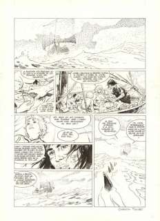Corentin Rouge | Planche originale n°008, traces de correcteur blanc - Wendigo - Thorgal Saga | Daniel Maghen