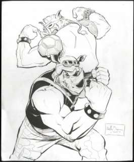 Brown, Reilly - TMNT - BEEBOP & ROCKSTEADY Illustration | ComicConnect