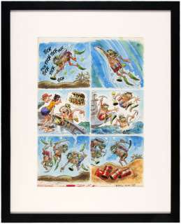 JACK DAVIS "MAD" MAGAZINE #237 FRAMED ORIGINAL BACK COVER ART. | Hake’s