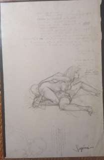 Serpieri, Paolo Eleuteri - 1 Original preliminary drawing - Druuna - Lesbo | Catawiki