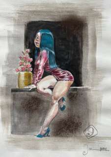 Verlinden, Dan - 1 Original colour drawing - Pin Up - 2024 | Catawiki