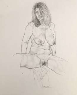 Riccardo Mannelli - 1 Original drawing - Dona - "Portrait" | Catawiki