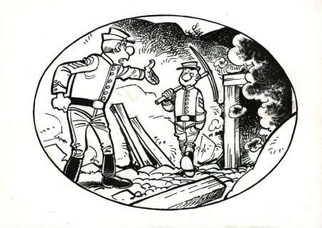 LAMBIL Willy  - Les Tuniques Bleues  - Illustration ayant servie pour un ex libris[...] | Vermot et Associés