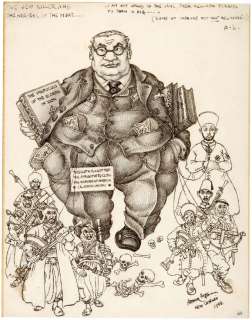 ARTHUR SZYK â€œTHE PROTOCOLS OF THE ELDERS OF ZIONâ€ ORIGINAL ART. | Hake’s