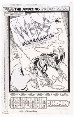 Lot 162 - TODD McFARLANE AMAZING SPIDER-MAN #304 COMIC BOOK TITLE SPLASH PAGE ORIGINAL ART. | Hake’s