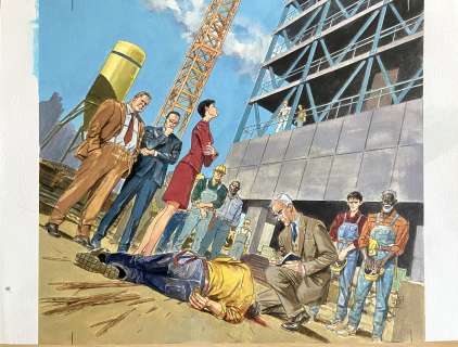 MARCO SOLDI - Original cover for Julia n. 141 "Vite in bilico". Cm. 33,5x25. Signed. Mint. Code 9812.