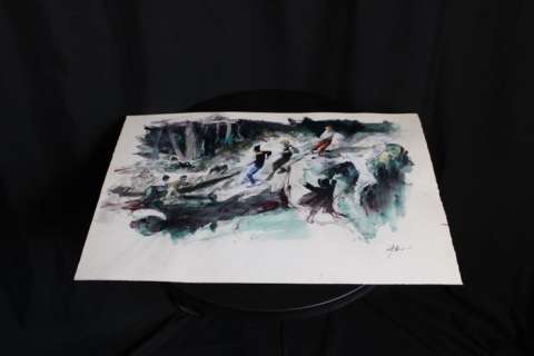 Follet, René - 1 Original colour drawing - Le monde de Rene Follet | Catawiki