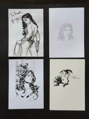 Gabriel Guzman, Victor Bogdanovic, Philip "Phil" Jimenez, J.H. "Jim" Williams III - 4 Original drawing - Wonder Woman | Catawiki