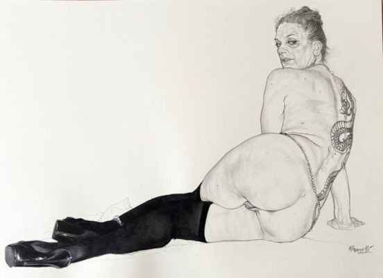 Riccardo Mannelli - 1 Original drawing - Federica - In studio | Catawiki