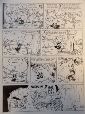 Walli - 1 Original page - Chlorophylle T14 - p.4 - Le Combat des mages - FR + NL tekst - 1988 | Catawiki