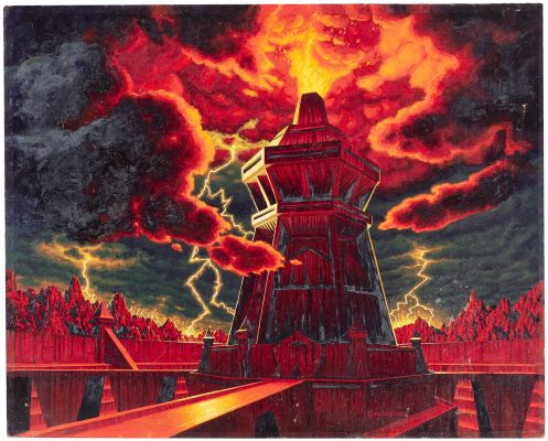 Lot 11 - THE BROTHERS HILDEBRANDT URSHURAK "GOLGORATH" FANTASY BOOK ILLUSTRATION ORIGINAL ART PAINTING. | Hake’s
