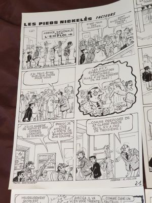 Pellos, René - 12 Original page - Les Pieds Nickelés - Les facteurs - 1977 | Catawiki