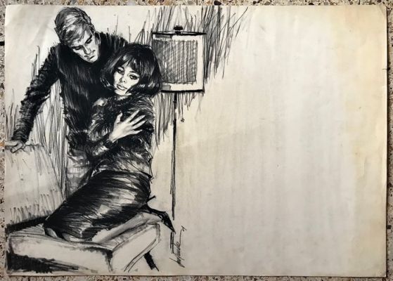 Jose González “Pepe” - 1 Original drawing - Romántico - 1969 | Catawiki