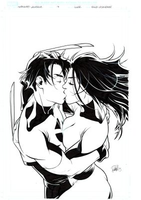 Continue Shopping | LAURA KINNEY WOLVERINE #7 ELENA CASAGRANDE ORIGINAL COVER ART | Scott’s Collectables