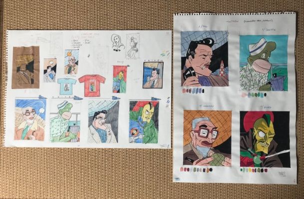 Torres, Daniel - 2 Original colour drawing - Roco Vargas - Camisetas Roco Tritón - 1984 | Catawiki