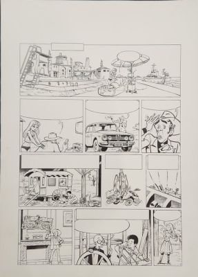 Craenhals, François - 1 Original page - Les 4 As T15 - Les 4 As et le gang des chapeaux blancs - 1977 | Catawiki