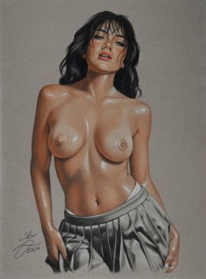 Sly - 1 Original colour drawing - Pin Up - Gleaming views - 2026 | Catawiki