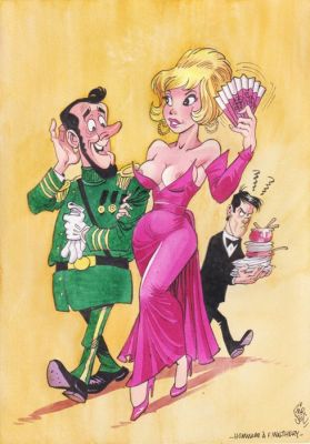 Gürsel, Gürçan - 1 Original colour drawing - Hommage à Walthéry - Natacha - 2024 | Catawiki