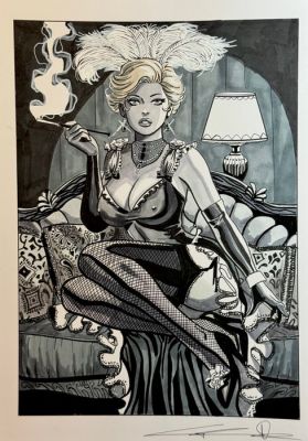 Candita, Giuseppe - 1 Original colour drawing - Chihuahua Pearl - Chihuahua Pearl tribute to Giraud. - 2026