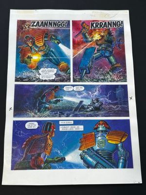 Benet, Manuel - 1 Original colour page - Judge Dredd - KRRANNG! - 1993