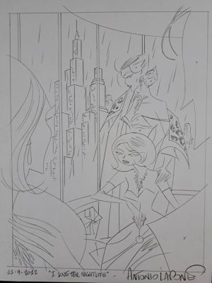 Lapone, Antonio - 1 Original preliminary drawing - I Love the Nightlife | Catawiki