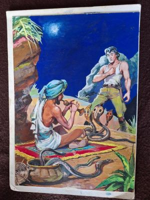 Dan, Bob (Robert Dansler) - 1 Gouache + 40 planches originales + synopsis original annoté - Tarou fils de la jungle - L’île de la licorne - 1966 | Catawiki