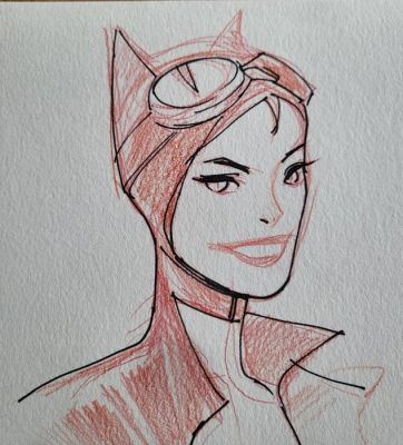 Otto Schmidt - Original colour drawing - Catwoman - 2018 | Catawiki