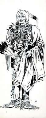 RAMAIOLI Georges  - L‘indien Français  - Illustration pour la revue Circus  - Encre[...]