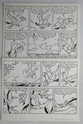 Jef Nys - 1 Original page - Jommeke 32 - In pimpeltjesland - 1967