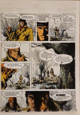 Vance, William - 1 Bleu de coloriage original - Bob Morane - T05, planche 26 - 1979 | Catawiki