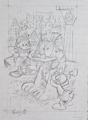 Gervasio, Marco - 1 Original preliminary drawing - Copertina Alternativa Donald Duck #435 | Catawiki