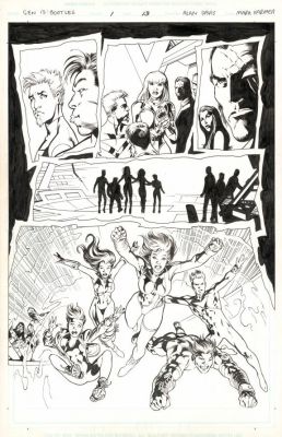 Alan Davis | Planche originale n°13, encrage par Mark Farmer - Volume 1 - Gen 13 : Bootleg | Daniel Maghen