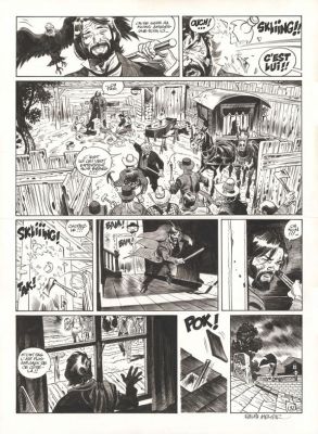 Ralph Meyer | Planche originale n°32 - Mister Prairie - Undertaker | Daniel Maghen