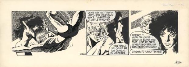 Asbury | Strip original numéroté K260, phylactères collés - Man Hunt - Garth | Daniel Maghen