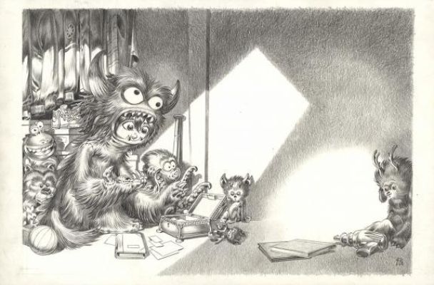 Stan Manoukian | Illustration originale - Les Monstres - L’Encyclopédie du Merveilleux | Daniel Maghen