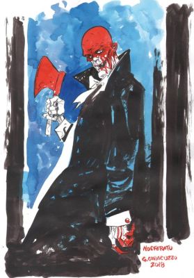 Caracuzzo, Giancarlo - 1 Original colour drawing - Nosferatu - 2018 | Catawiki
