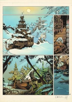 Crisse | Mise en couleurs originale de la planche n°15 - L’Épée de Cristal | Daniel Maghen