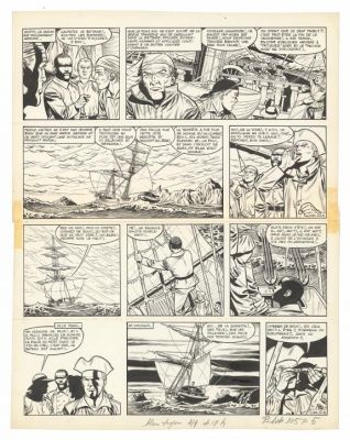 Victor Hubinon | Planche originale n°22, publiée dans Pilote n°205 - L’Île de l’homme mort - Barbe-Rouge | Daniel Maghen