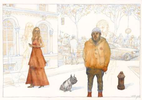 Nicolas de Crecy (Né En 1966) Lieu de Rencontre | Aux alentours du parc aux Ours | Artcurial