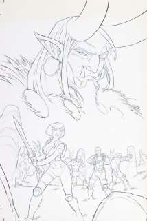 Vignaux (Fred) - Lot 215 - L‘Appel des légendes, illustration à l‘encre de…