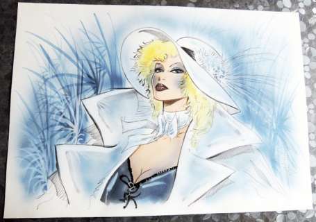 Géron, Jacques | Original large format watercolour drawing  - (1993) | Catawiki