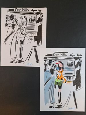 Lapone, Antonio - 2 Original colour drawing - Don Mills | Catawiki