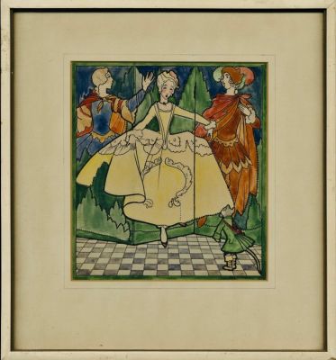 Rie Cramer - 1 Original colour drawing - Princess - 1920’ | Catawiki