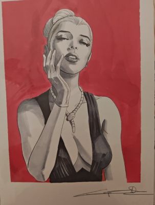 Candita, Giuseppe - 1 Original colour drawing - Diabolik - Eva Kant | Catawiki