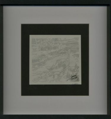 Toonder, Marten - 1 Original preliminary drawing - Bommel en Tom Poes - Heer Bommel luierend (1986) | Catawiki