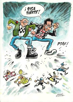 Carlos Azagra | Original drawing – Dando Caña: Pedro Pico y Pico Vena – Azagra y Revuelta | Origin Of Comics