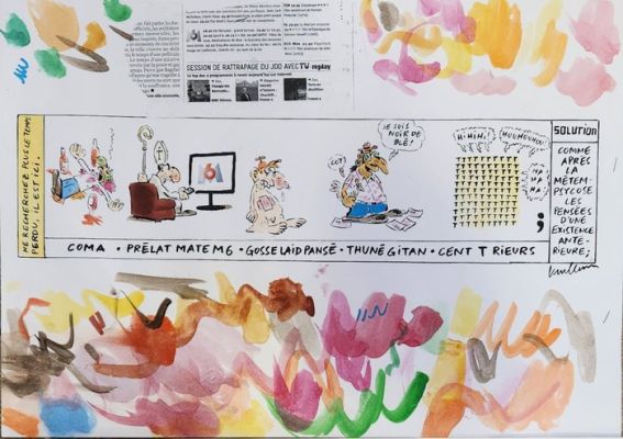 Vuillemin Philippe - 2 Original drawing - Les salles blagues de l’Echo | Catawiki