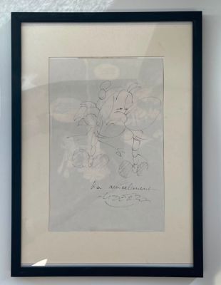 Uderzo, Albert - 1 Original drawing - Astérix - Dédicace "Obélix" | Catawiki